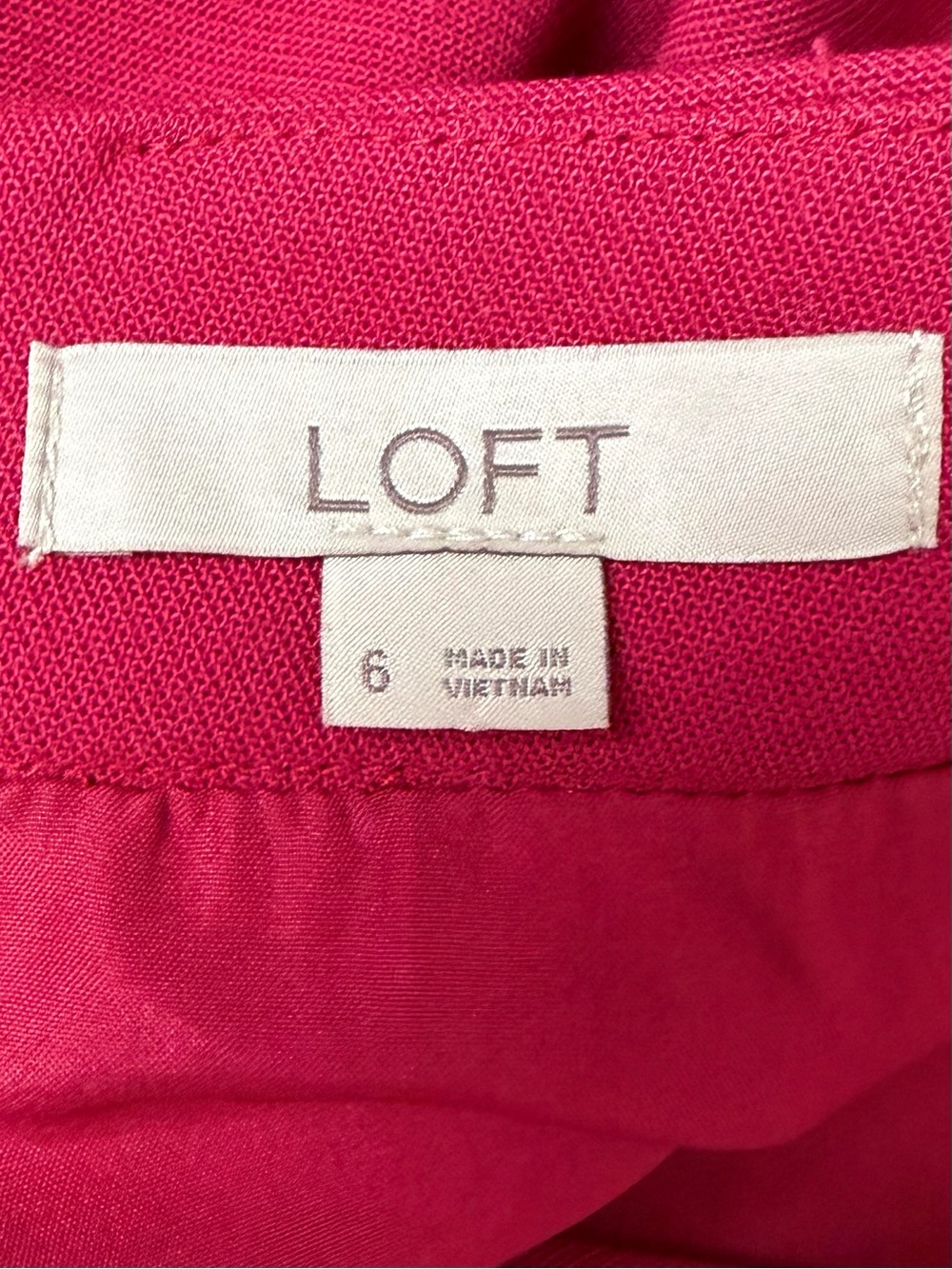 LOFT Pink Magenta Side Zip Pockets Mini Skirt A-Line Career Office Workwear Sz 6 - Picture 10 of 15